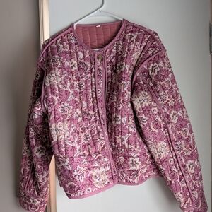 Amazon Pink Floral Quilted Jacket